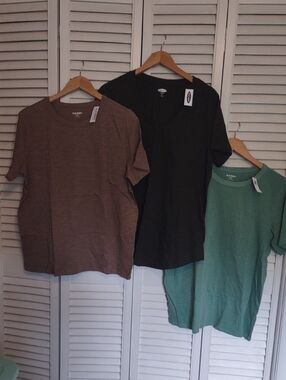 NWT Old Navy Slub Tees Lot Of 3 Size L Tall